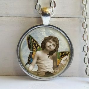 Butterfly angel pendant
